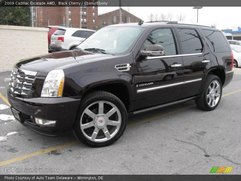 Black Cherry / Ebony/Ebony 2009 Cadillac Escalade AWD
