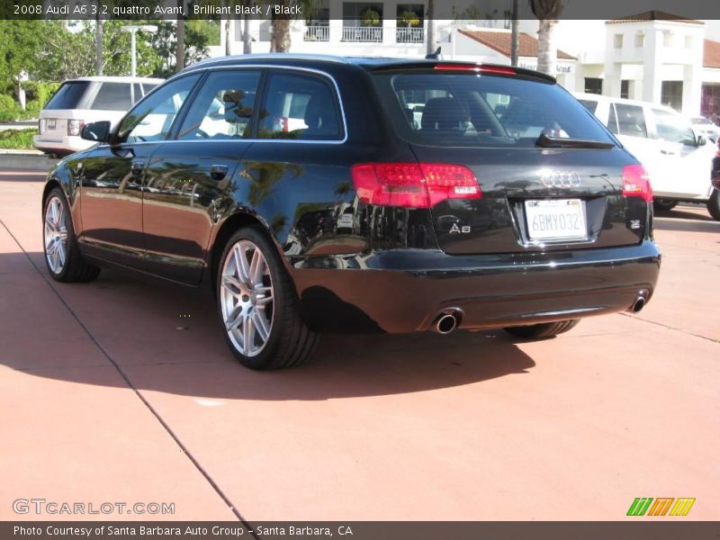 Brilliant Black / Black 2008 Audi A6 3.2 quattro Avant
