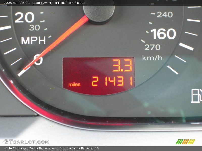 Brilliant Black / Black 2008 Audi A6 3.2 quattro Avant