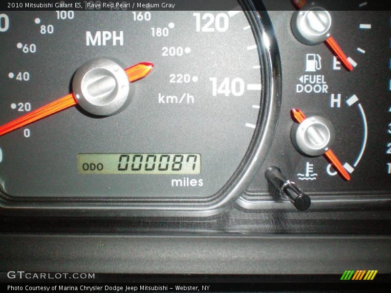 Rave Red Pearl / Medium Gray 2010 Mitsubishi Galant ES