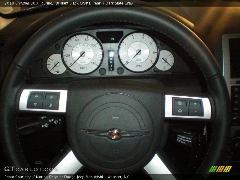 Brilliant Black Crystal Pearl / Dark Slate Gray 2010 Chrysler 300 Touring