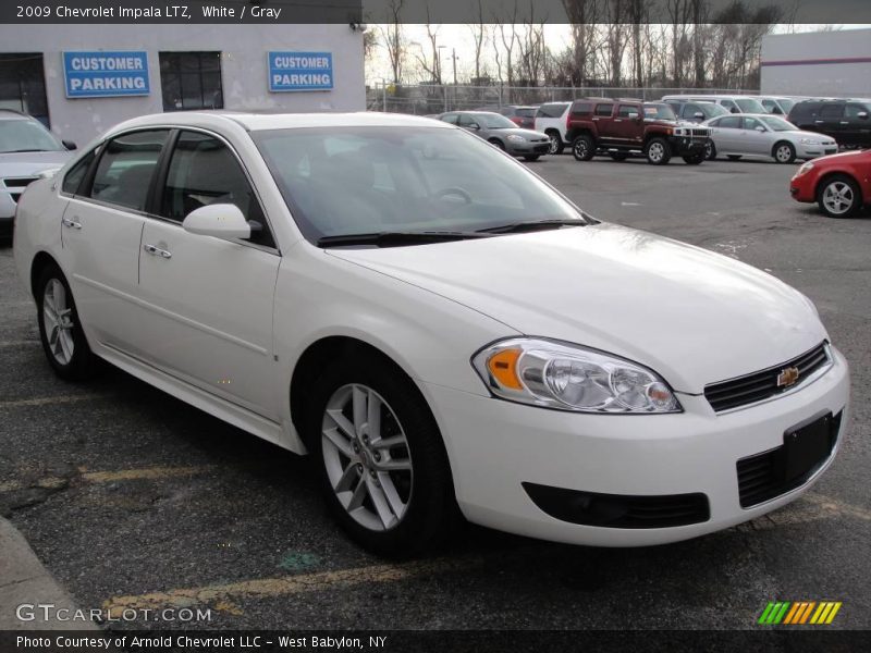 White / Gray 2009 Chevrolet Impala LTZ