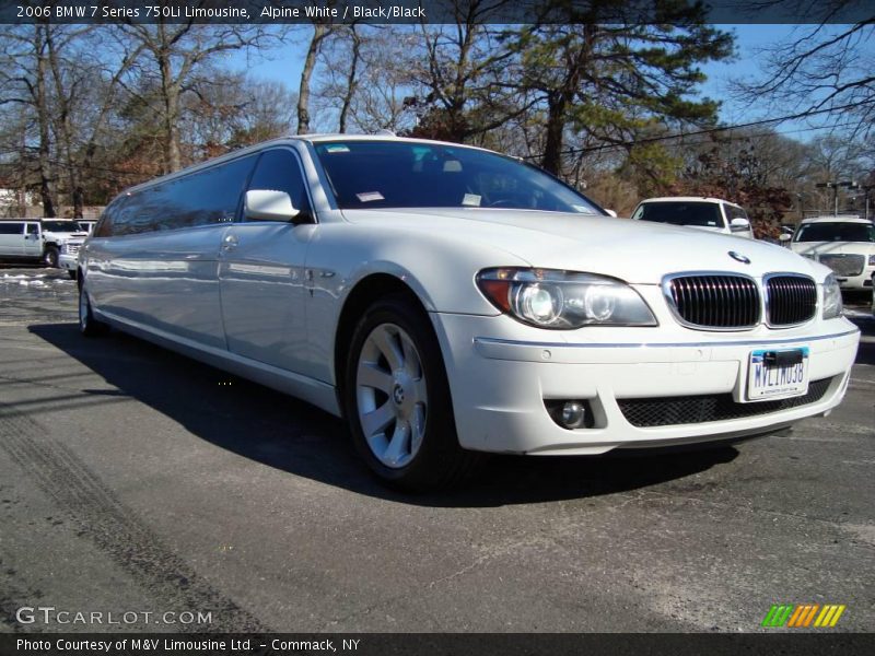 Alpine White / Black/Black 2006 BMW 7 Series 750Li Limousine