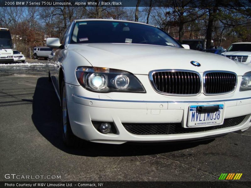 Alpine White / Black/Black 2006 BMW 7 Series 750Li Limousine