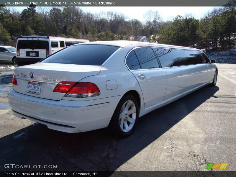 Alpine White / Black/Black 2006 BMW 7 Series 750Li Limousine