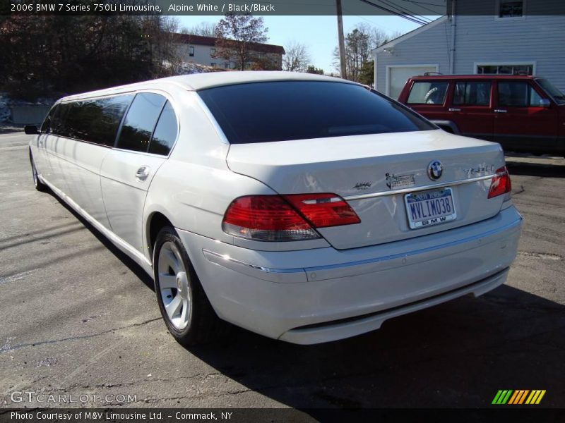 Alpine White / Black/Black 2006 BMW 7 Series 750Li Limousine