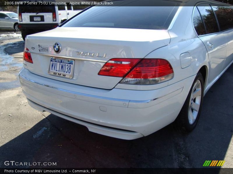Alpine White / Black/Black 2006 BMW 7 Series 750Li Limousine