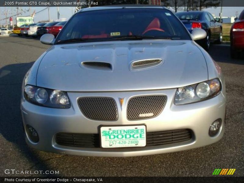 Quicksilver Metallic / Red 2005 Pontiac GTO Coupe