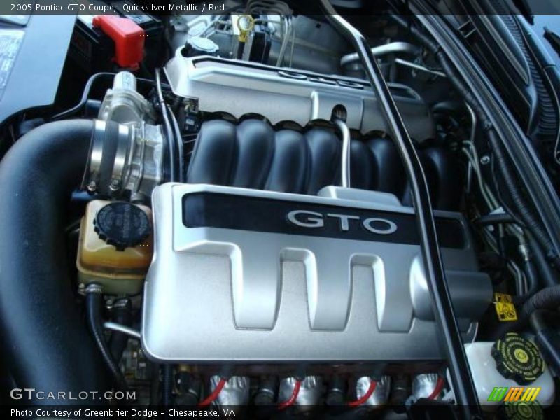 Quicksilver Metallic / Red 2005 Pontiac GTO Coupe