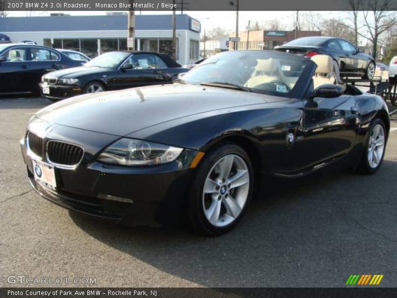 Monaco Blue Metallic / Beige 2007 BMW Z4 3.0i Roadster