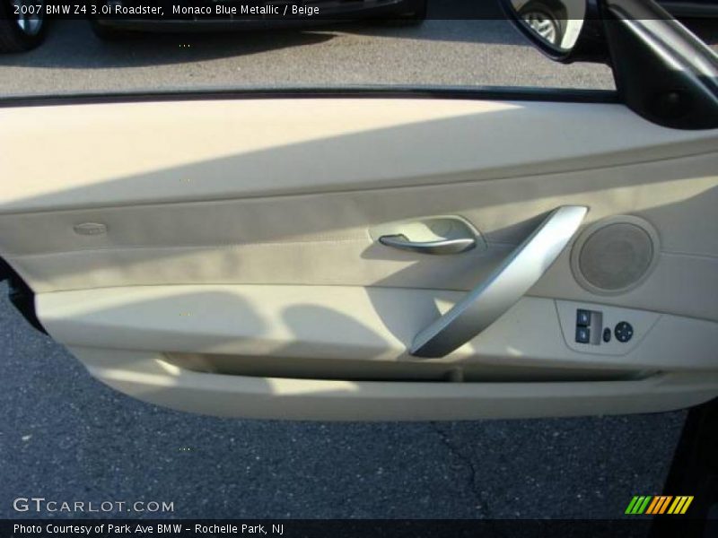 Monaco Blue Metallic / Beige 2007 BMW Z4 3.0i Roadster