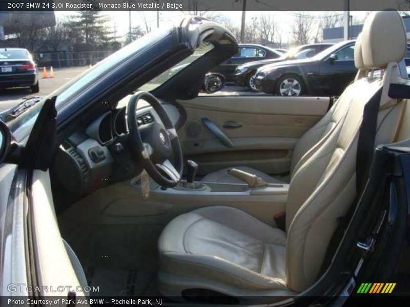 Monaco Blue Metallic / Beige 2007 BMW Z4 3.0i Roadster