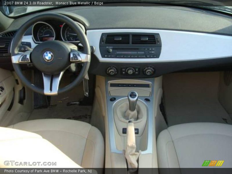 Monaco Blue Metallic / Beige 2007 BMW Z4 3.0i Roadster