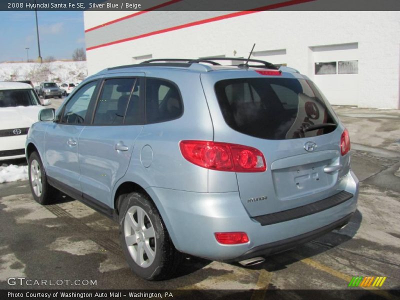 Silver Blue / Beige 2008 Hyundai Santa Fe SE