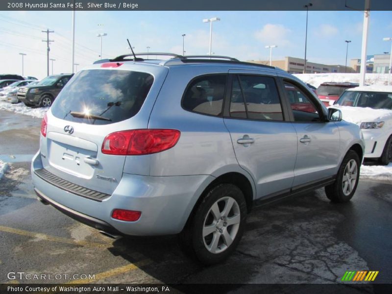 Silver Blue / Beige 2008 Hyundai Santa Fe SE