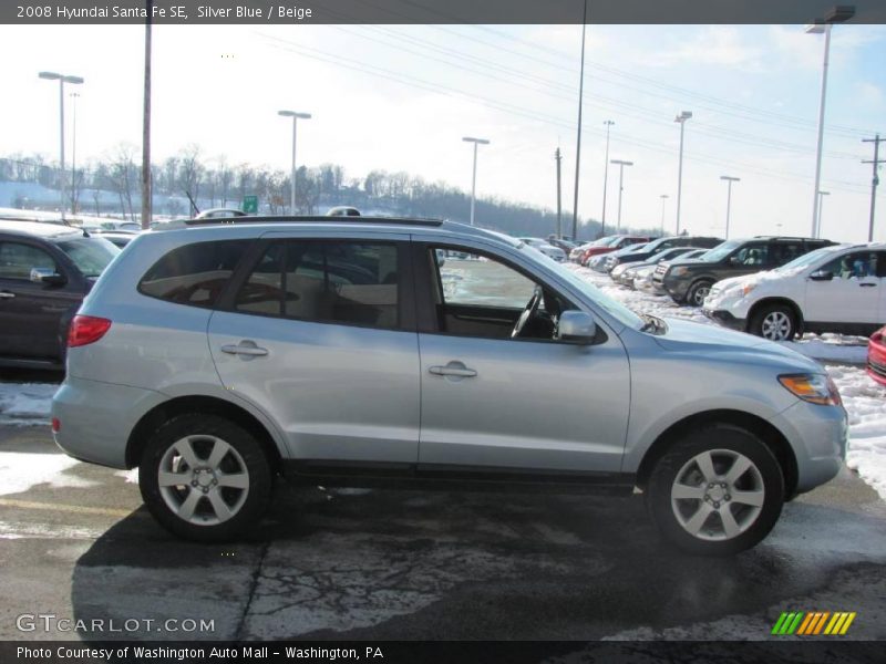 Silver Blue / Beige 2008 Hyundai Santa Fe SE