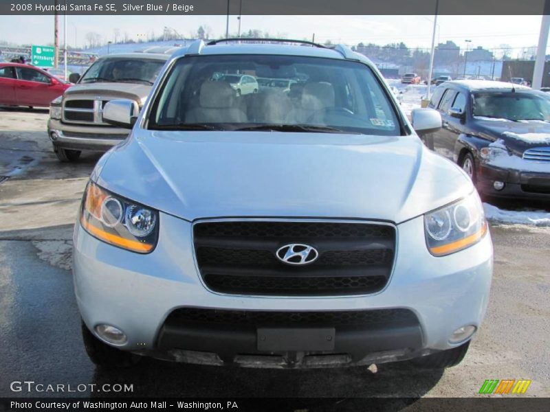 Silver Blue / Beige 2008 Hyundai Santa Fe SE