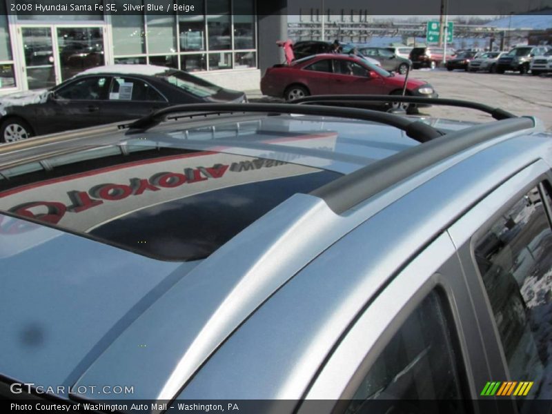 Silver Blue / Beige 2008 Hyundai Santa Fe SE