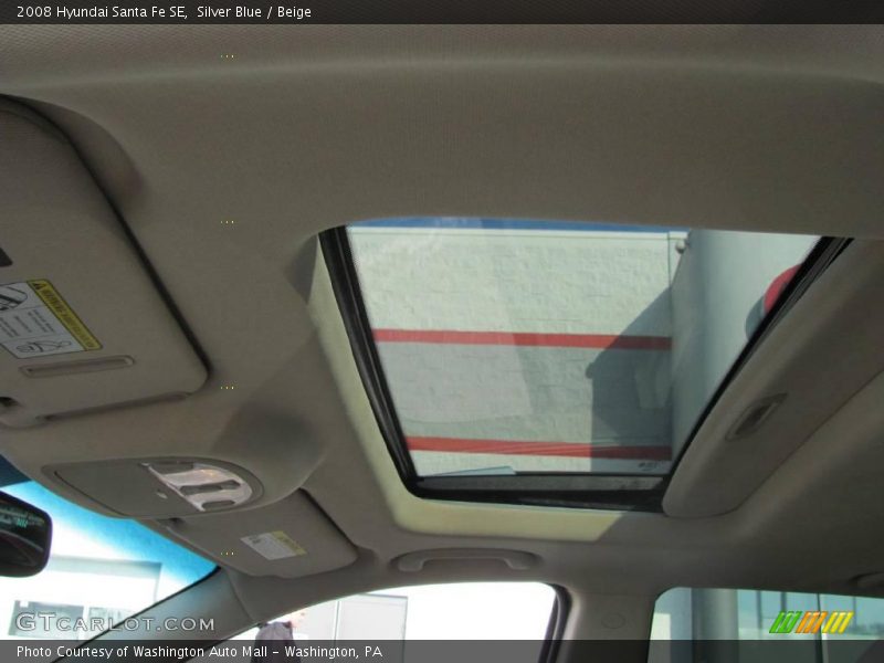 Silver Blue / Beige 2008 Hyundai Santa Fe SE