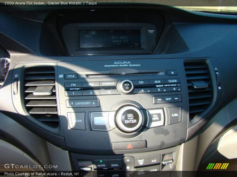 Glacier Blue Metallic / Taupe 2009 Acura TSX Sedan