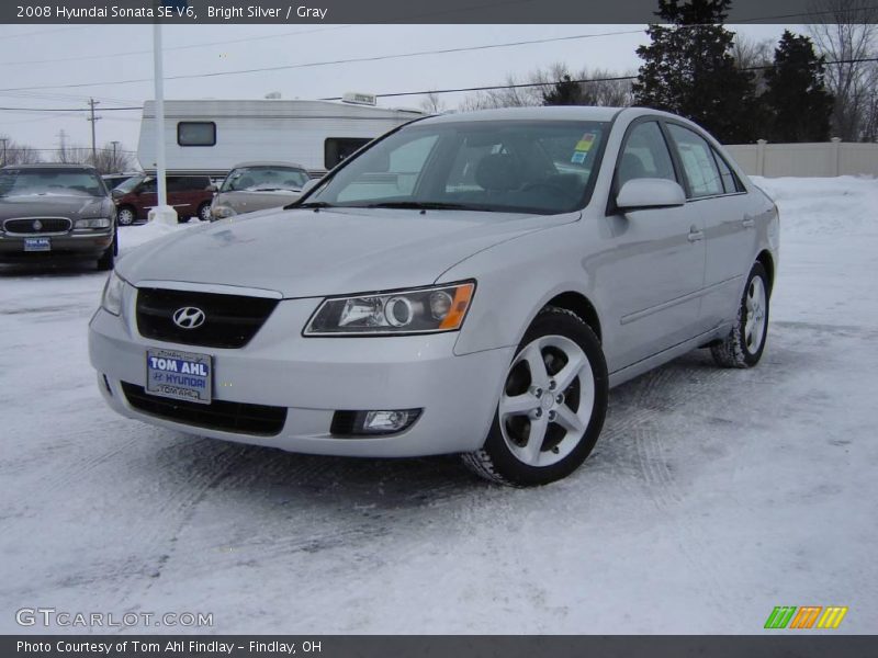 Bright Silver / Gray 2008 Hyundai Sonata SE V6