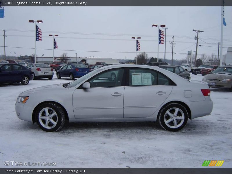 Bright Silver / Gray 2008 Hyundai Sonata SE V6