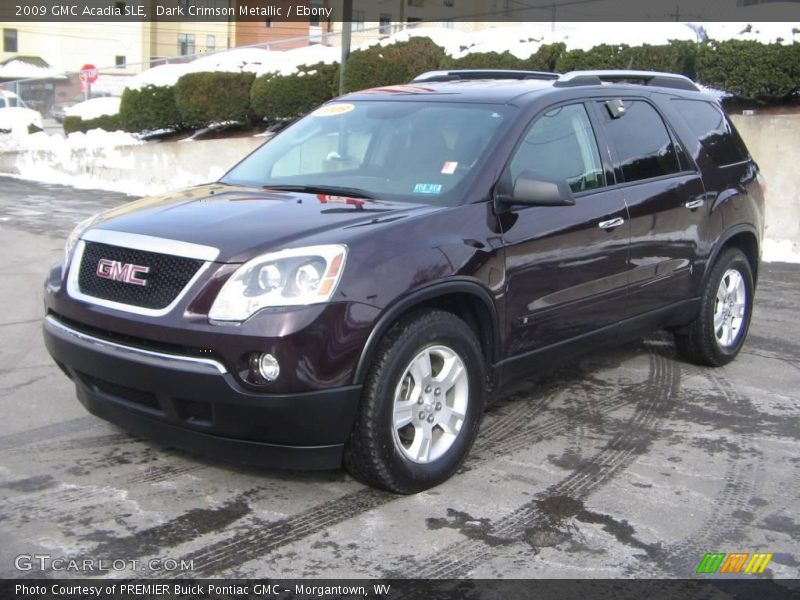 Dark Crimson Metallic / Ebony 2009 GMC Acadia SLE