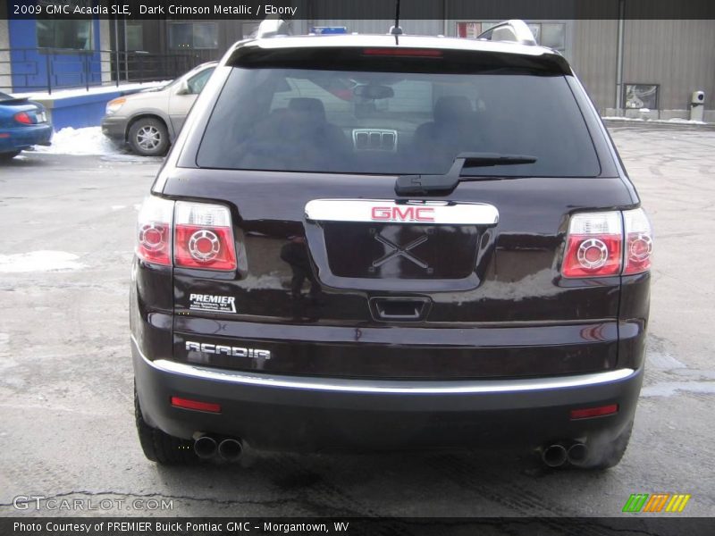 Dark Crimson Metallic / Ebony 2009 GMC Acadia SLE