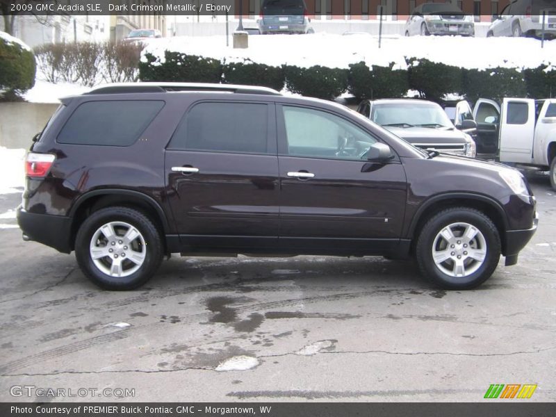 Dark Crimson Metallic / Ebony 2009 GMC Acadia SLE