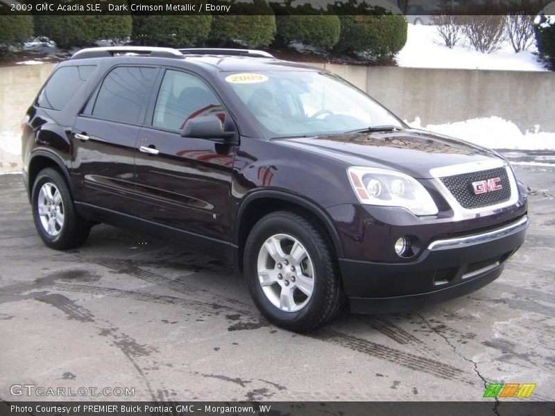 Dark Crimson Metallic / Ebony 2009 GMC Acadia SLE