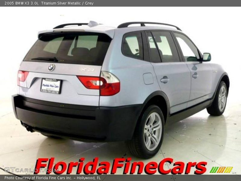 Titanium Silver Metallic / Grey 2005 BMW X3 3.0i