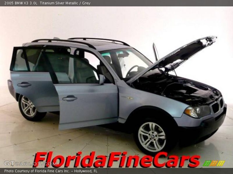 Titanium Silver Metallic / Grey 2005 BMW X3 3.0i