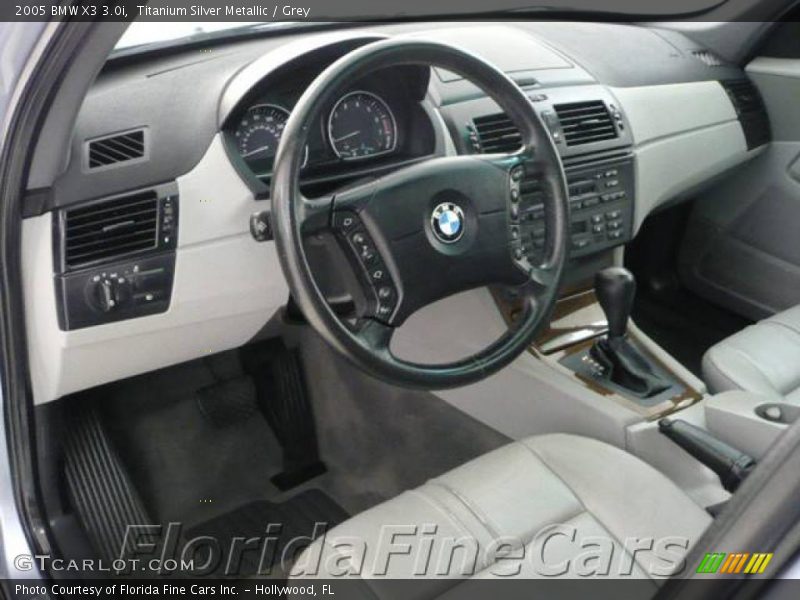 Titanium Silver Metallic / Grey 2005 BMW X3 3.0i