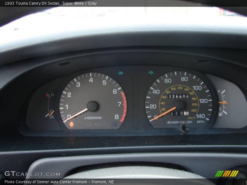 Super White / Gray 1993 Toyota Camry DX Sedan