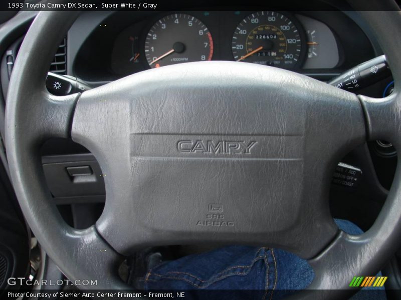 Super White / Gray 1993 Toyota Camry DX Sedan