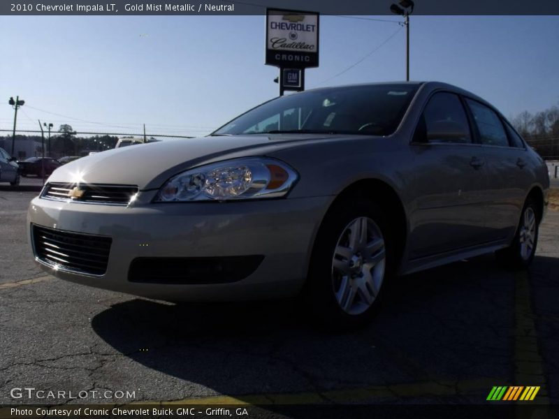 Gold Mist Metallic / Neutral 2010 Chevrolet Impala LT