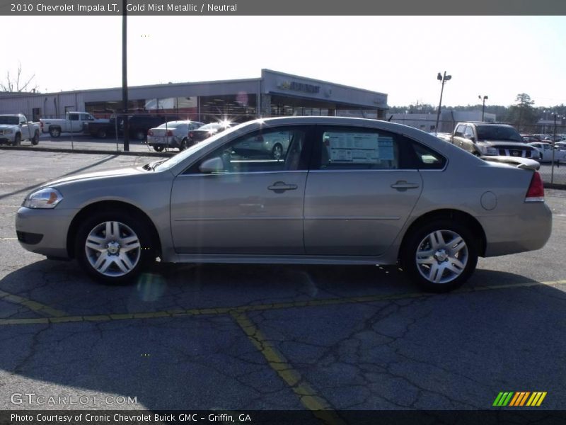 Gold Mist Metallic / Neutral 2010 Chevrolet Impala LT