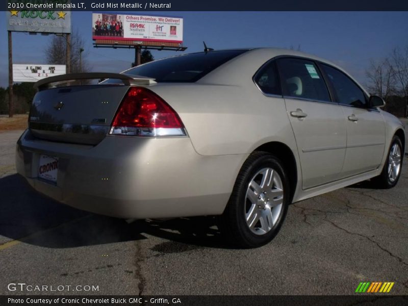 Gold Mist Metallic / Neutral 2010 Chevrolet Impala LT