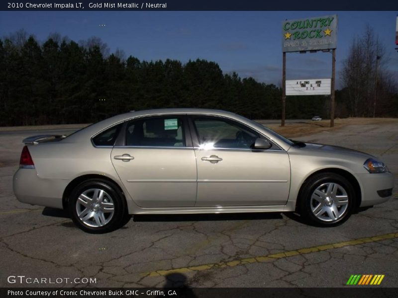 Gold Mist Metallic / Neutral 2010 Chevrolet Impala LT