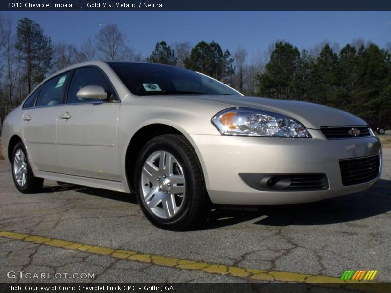 Gold Mist Metallic / Neutral 2010 Chevrolet Impala LT