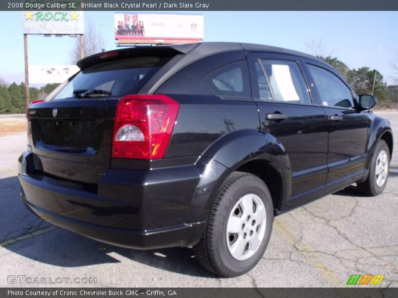 Brilliant Black Crystal Pearl / Dark Slate Gray 2008 Dodge Caliber SE