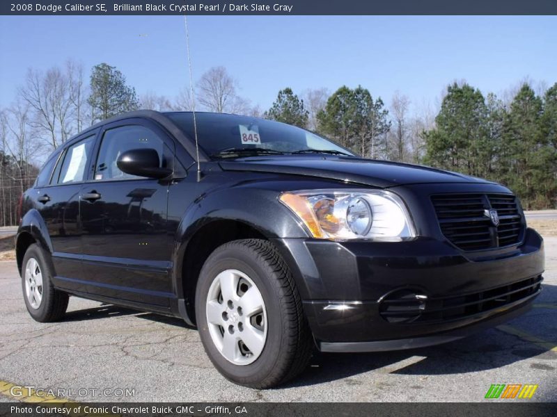 Brilliant Black Crystal Pearl / Dark Slate Gray 2008 Dodge Caliber SE