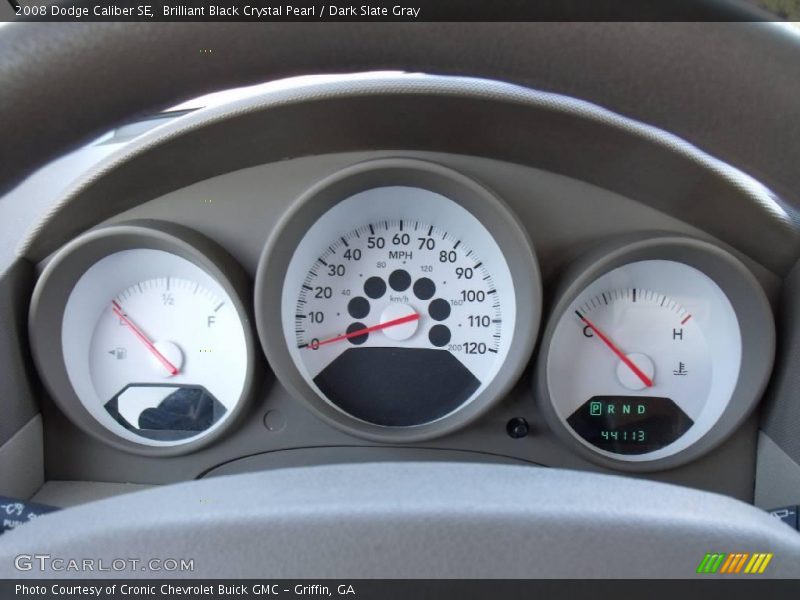 Brilliant Black Crystal Pearl / Dark Slate Gray 2008 Dodge Caliber SE