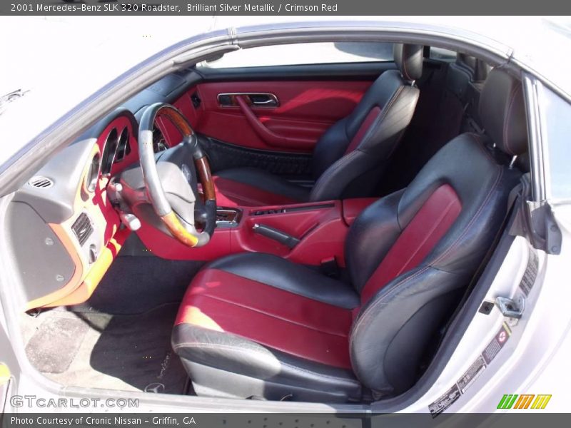 Brilliant Silver Metallic / Crimson Red 2001 Mercedes-Benz SLK 320 Roadster