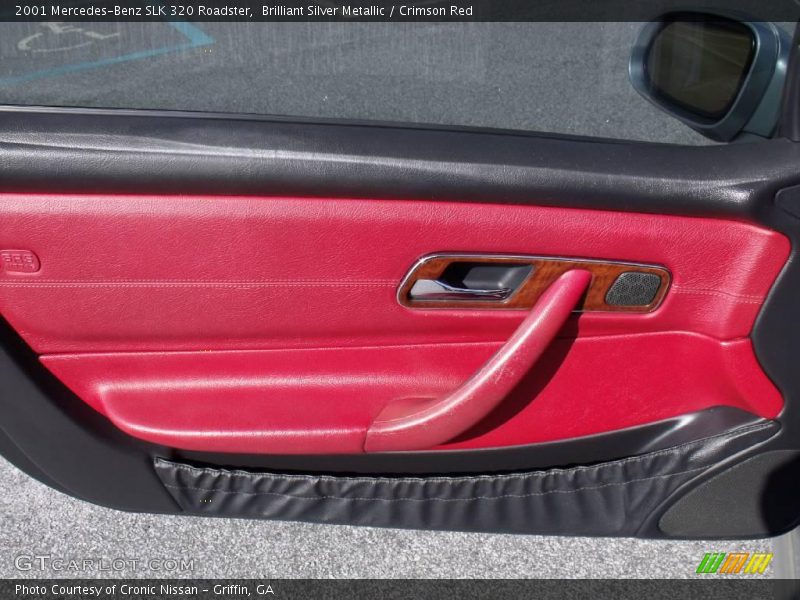 Brilliant Silver Metallic / Crimson Red 2001 Mercedes-Benz SLK 320 Roadster