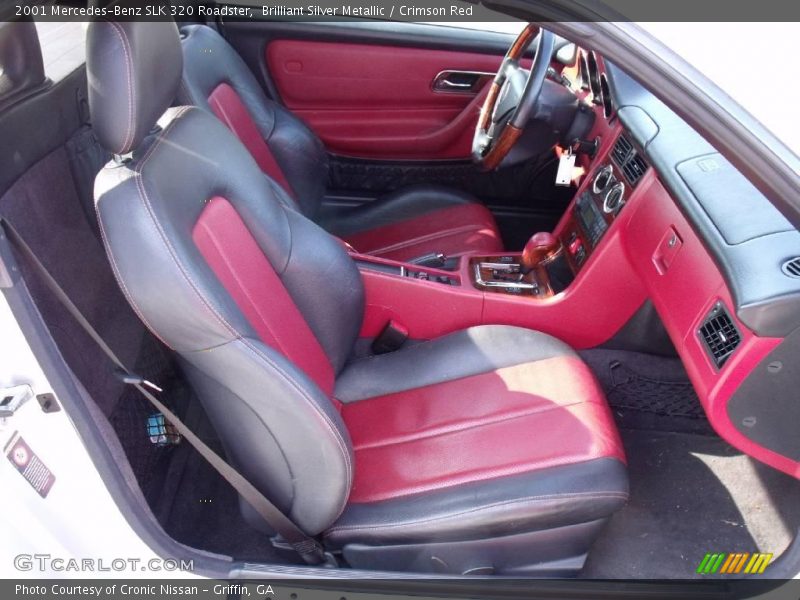 Brilliant Silver Metallic / Crimson Red 2001 Mercedes-Benz SLK 320 Roadster