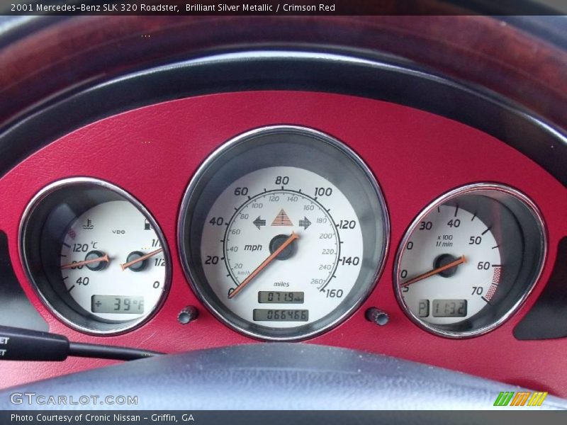Brilliant Silver Metallic / Crimson Red 2001 Mercedes-Benz SLK 320 Roadster