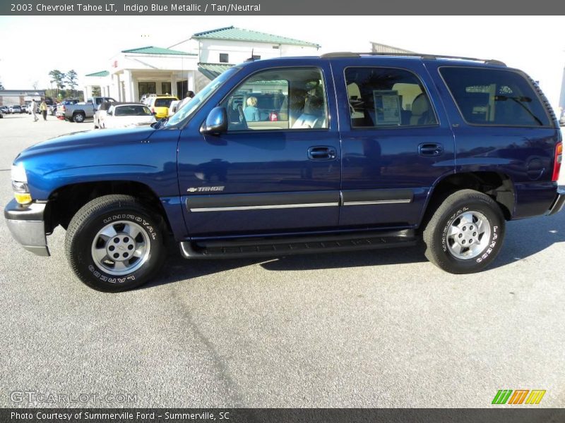 Indigo Blue Metallic / Tan/Neutral 2003 Chevrolet Tahoe LT
