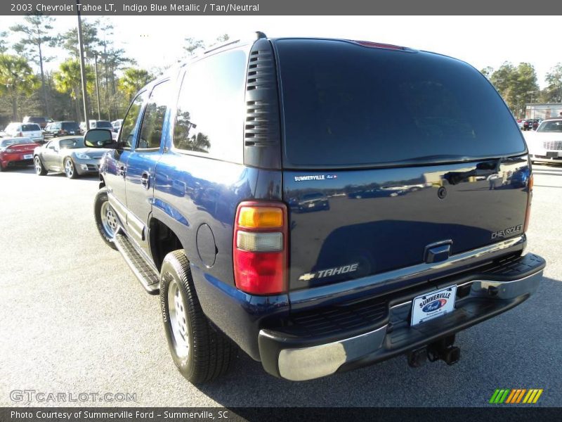 Indigo Blue Metallic / Tan/Neutral 2003 Chevrolet Tahoe LT