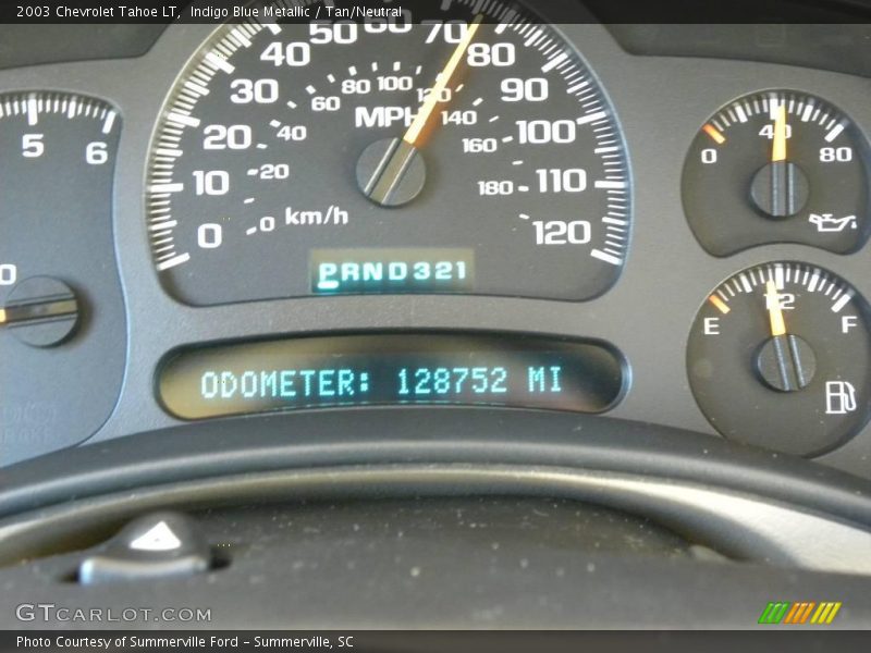 Indigo Blue Metallic / Tan/Neutral 2003 Chevrolet Tahoe LT